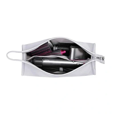 Imagen de BUBM Bolsa de almacenamiento viaje compatible con Dyson Airwrap Styler, Shark Flexstyle Air Styling y sistema secado, organizador portátil para Styler accesorios, color plateado