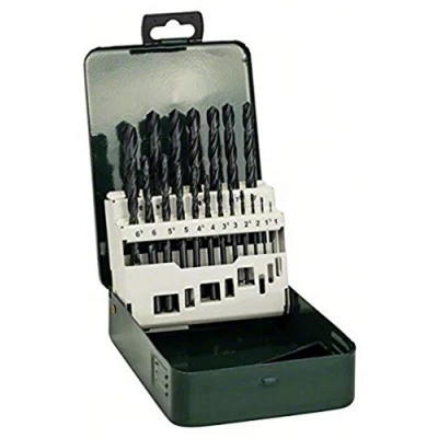 Imagen de Bosch 2 609 255 032 Pack de 19 brocas para metal HSS R, DIN 338