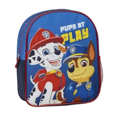 Imagen de Mochila Infantil Escolar de La Patrulla Canina Color Azul 25x20x29 cm Fabricada en Poliéster Con Cierre Cremallera Estampado Chase y Marshall Producto Original Diseñado España