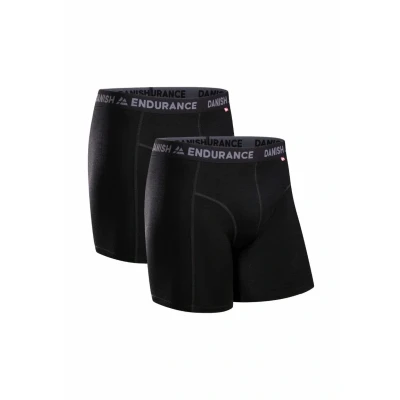 Imagen de DANISH ENDURANCE Calzoncillos Hombre de Lana Merino, Ropa Interior Térmica, Bóxers Deportivos Negro 2 Pack M