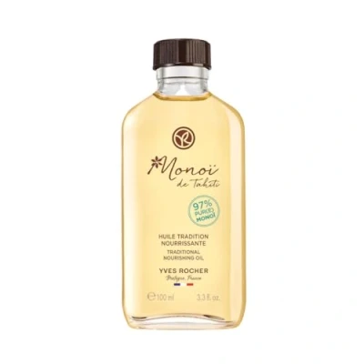 Imagen de Yves Rocher Aceite de Monoi Tradicional Nutritivo 97% Monoï Puro Nutrición e Hidratación Profunda para Piel y Cabello Fabricado en Francia Vidrio Reciclable 100 ml