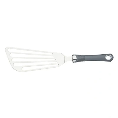 Imagen de KitchenCraft Professional Espátula de Cocina con Ranuras, Mango Suave al Tacto, Color Plata/Gris, 31,5 cm (12,5&quot;)