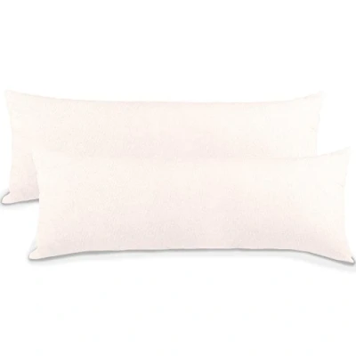 Imagen de aqua textil Classic Line Juego de 2 Fundas Almohada (40 x 145 cm, algodón, 40 Cierre Cremallera), Color Blanco