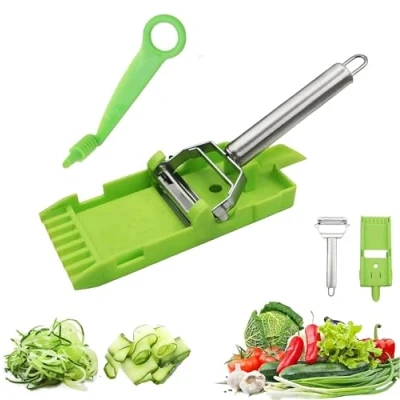 Imagen de 2 in 1 Shredder &amp; Slicer,Multi Purpose Vegetable Cutter,Zestio Peeler,Cookaroos Peeler,Vegetable Shredder,Kitchen Adjustable Safe Chopping Artifact,Multi Potato Peeler