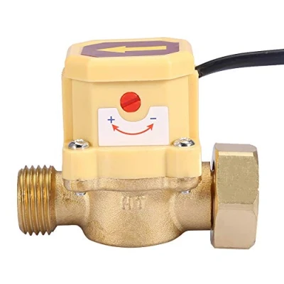 Imagen de G3 / 4 G1 2 Rosca Interruptor de Sensor Flujo Agua Líquida Medidor Fluido Bomba Ajustable Control Automático