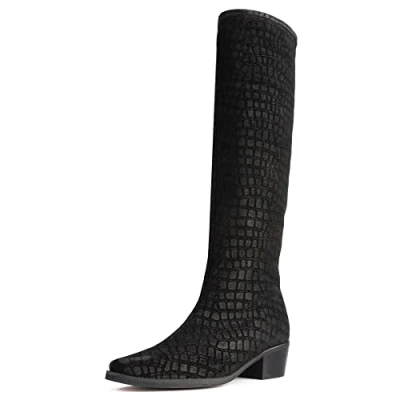 Imagen de L37 HANDMADE SHOES Shot in The Dark, Botas Altas hasta la Rodilla Mujer, Negro, 37 EU