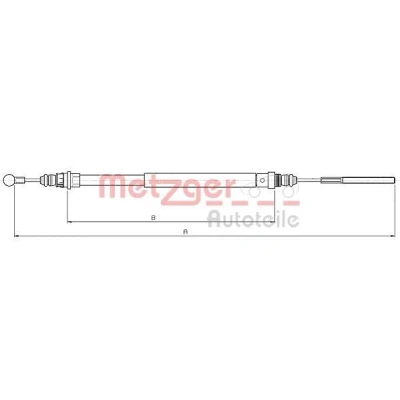 Imagen de METZGER 10.4722 Cable de Freno Mano Atrás izquierda 1068/840 COFLE PEUGEOT: 807