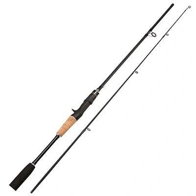 Imagen de CañAs De pescar CañA fibra carbono ML, 2 secciones, for spinning/casting, 1,65 m/1,8 m, peso del cebo: 8 25 g, con anillo guía cerámica, jigging Pescar(Casting