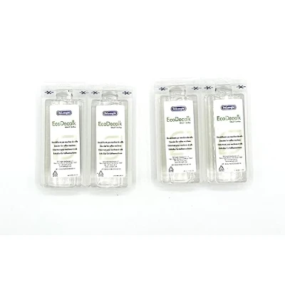 Imagen de Descalcificador compatible con Cafeteras EcoDecalk Delonghi Repuesto para Limpiar y Descalcificar Todo Tipo de Pack 4 x 100 ml