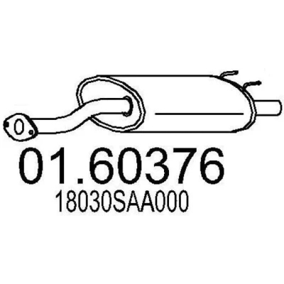 Imagen de MTS 01.60376 Silenciador trasero 820 HONDA: Jazz 2