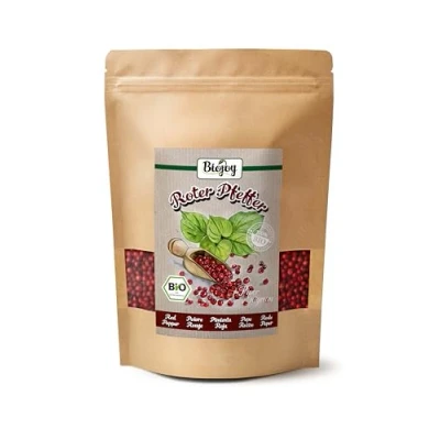 Imagen de Biojoy Pimienta rosa en grano BÍO (250 g), entera y seca, sin aditivos, ideal para molino (Schinus terebinthifolia)
