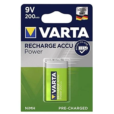 Imagen de Varta Recargable Ni MH acumulador, 200 mAh, 9 V, E Block, HR9V