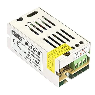Imagen de Fafeicy 5V DC 2A 10W/25W Fuente de alimentación conmutada, Convertidor voltaje del controlador con IC 16 pines, para pantalla, LED, iluminación, monitoreo seguridad (5V 2A)