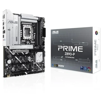 Imagen de ASUS Prime Z890 P Placa Base ATX, 14+1+2+1 (80A) etapas de Potencia, DDR5, PCIe 5.0 Compatible con GPU última generación, Puerto USB Tipo C a 20 Gbps, 4 Ranuras M.2, Ranura Q Release