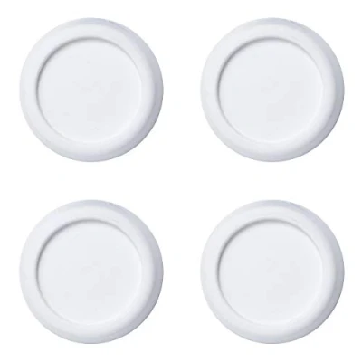 Imagen de sossai® &quot;Pulsar&quot; amortiguador de vibraciones para lavadora Almohadillas 4 piezas Color: blanco antivibraciones antideslizante
