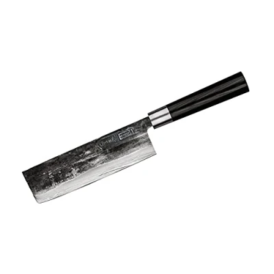 Imagen de SAMURA Super 5 Damasco Professionale Giapponese Coltello da Cucina Nakiri Micarta. Durezza 60 HRC…