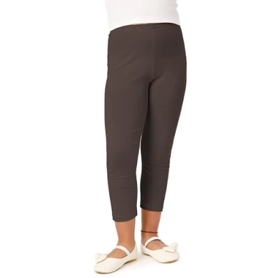 Imagen de Merry Style Leggins 3/4 para niñas Mallas Deportivas Pantalones Piratas Infantiles de Viscosa Ropa Deporte Leggings Capri Niña MS10 131 (Marrón, 152 cm)