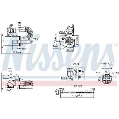 Imagen de NISSENS 989453 Enfriador EGR sin bypass de depresión RENAULT: Kangoo II Express, LAGUNA 3, SCENIC 2, DACIA: Duster SUV norauto, oscaro, mister auto