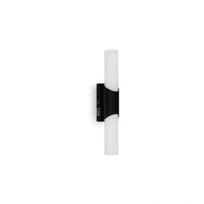 Imagen de BRILONER lámpara de espejo LED con interruptor, baño, IP44, color luz blanco neutro, 6,5W, negro, 32 cm