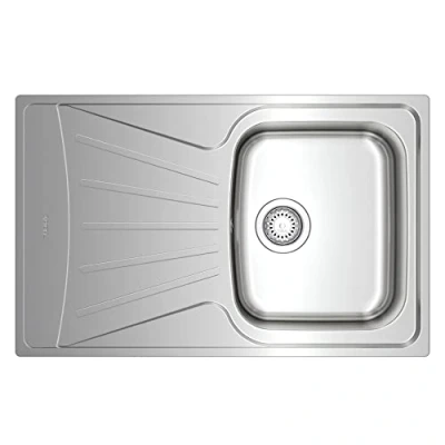 Imagen de Teka Starbright 45 E XP 1C 1E Fregadero de cm, Izquierda Encastrado, 1 Cubeta y Escurridor, Desagüe con Válvula Manual, Instalación por Encastre, Color Acero Inoxidable