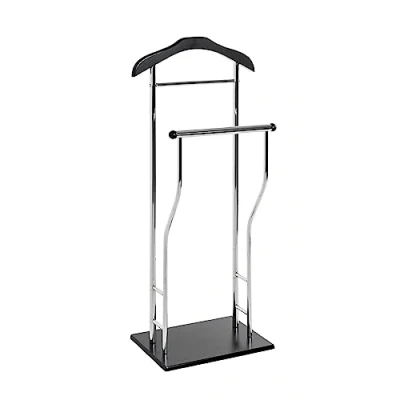 Imagen de HAKU Möbel aparcacoches cromo, negro, MDF, metal Dim.: AN 45 cm x AL 110 P 30 cm, Estilo: Moderno