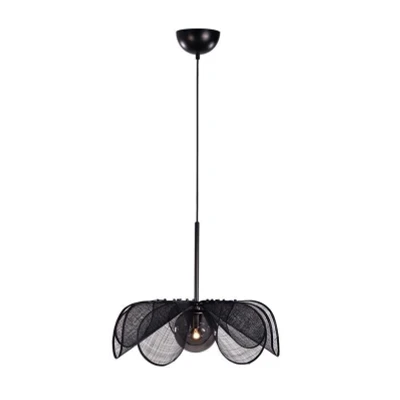 Imagen de Markslöjd Lámpara colgante Styrka, Ø 63 cm, negro/gris humo, fibra de plátano
