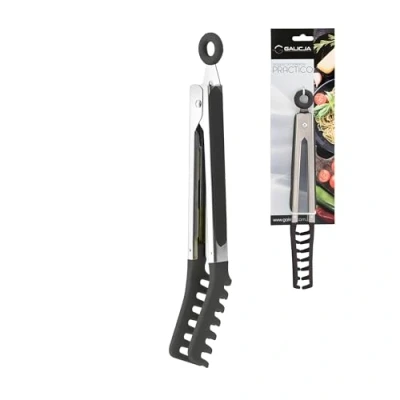 Imagen de Galicja PRACTICO pinzas para pasta de acero inoxidable, espaguetis, espaguetis cocina silicona y
