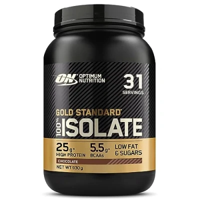 Imagen de ON Gold Standard 100 por Isolate, Proteína Whey Pura, BCAA y Glutamina Naturales, Ganador de Masa para Pre Post Entrenamiento Recuperador Muscular, Sabor Chocolate, 31 Dosis, 930 g