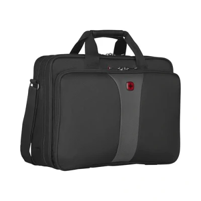 Imagen de Wenger Legacy 16 Maletín para portátil con Correa, de hasta Pulgadas, maletín, Organizador artículos, 15 l, Mujer Hombre, Oficina Viajes Negocios Universidad, Negro, 600648