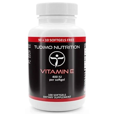 Imagen de Vitamina E Capsulas 400 IU Liquidas 100 Vit Cápsulas Softgel (3+ Meses de provisión) Desintegración Rápida, cada una con 294mg D Alpha Tocopheryl Acetate (Vitamin Supplement)