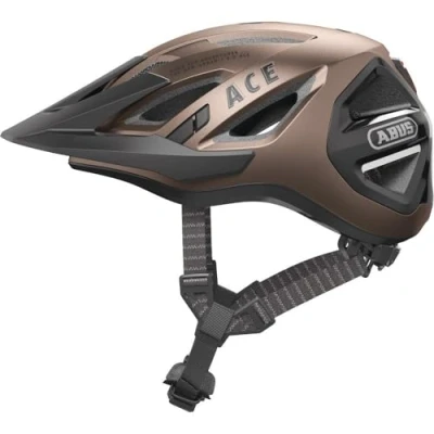 Imagen de ABUS casco urbano Urban I 3.0 ACE de bicicleta deportivo con luz LED trasera, visera prolongada y cierre magnético para hombre mujer naranja, talla S