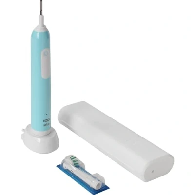 Imagen de Oral B cepillo de dientes eléctrico recargable Pro Series 1 azul con cabezal repuesto + funda viaje.