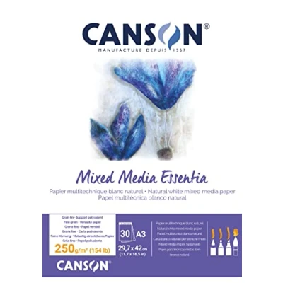 Imagen de Canson Mix Media Essentia Bloc Encolado A4 30 hojas Fino 250g