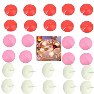 Imagen de Floating candles,30 piezas Velas Flotantes sin Perfume,Velas Agua Premium,Velas de Candelitas Cálidas Flotantes,para centros mesa,para piscina,boda,fiesta