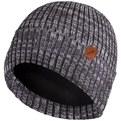 Imagen de ACE Gorro de Invierno Punto con Forro 3M Thinsulate para Adultos Suave, cálido y Confortable Gris