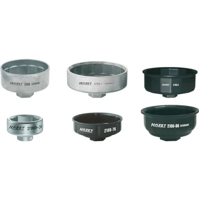 Imagen de HAZET 2169/6 Kit de llaves para filtro 6 10 (3/8&quot;), 12,5 (1/2&quot;) cuadrado, Hexágono exterior 1370