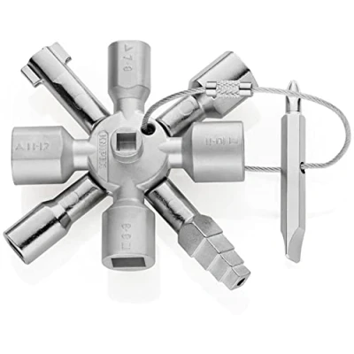Imagen de Knipex TwinKey® Llaves para armarios de control y sistemas paso estándar 92 mm 00 11 01, Multicolor