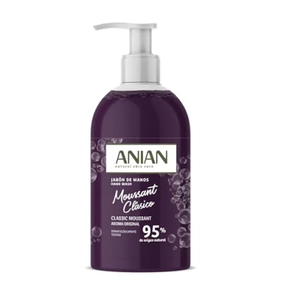Imagen de ANIAN Jabón de Manos Moussant, 500 ml, para Todo Tipo Piel, con Glicerina, Mantiene la Hidratación Dermis, Puede Usarse Varias Veces al Día, + 95% Ingredientes Origen Natural