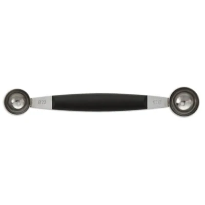 Imagen de Arcos Professional Gadgets Doble Melon Baller Acero Inoxidable 1&quot; Mango Polipropileno Negro Melones y Más Erie 7&#039;&#039; ¡Tu compañero Cocina definitivo!