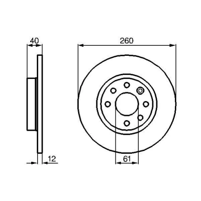 Imagen de BOSCH 0 986 478 386 Disco de freno 259,7 12 6 100 macizo aceitado VOLVO: 440 K, 460 L, 480 E