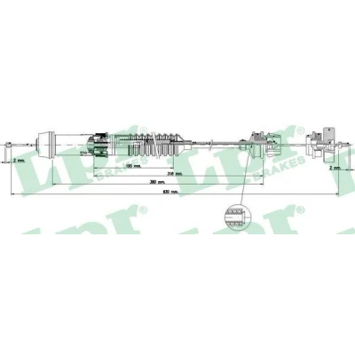 Imagen de LPR C0162C Cable de Embrague con reajuste automático PEUGEOT: 306 Hatchback, Familiar, Berlina