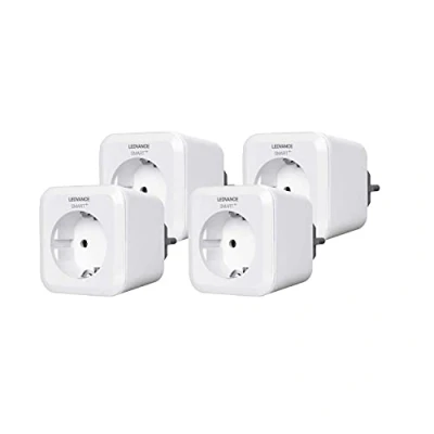Imagen de LEDVANCE Enchufe SMART con Bluetooth, para controlar dispositivos convencionales en el Home, compatible Google y Alexa Voice Control así como Apple Homekit, + BT PLUG, paquete de 4