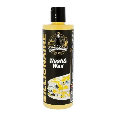 Imagen de Billionaire Wash &amp; Wax Champú con Cera para Coche Altamente Concentrado PH Neutro y Carnauba Limpia en Profundidad Abrillanta Protege la Pintura Aroma a Banana 500ml