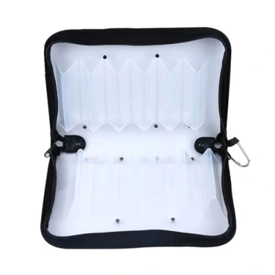 Imagen de YIZITU bolsa de pesca, caja almacenamiento para anzuelos calamar, señuelos rígida, protectora aparejos pesca acuática