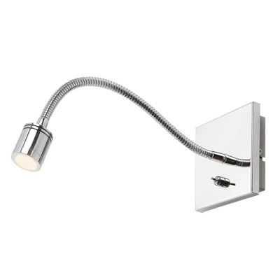 Imagen de LED Lámpara de pared &#039;Berfin&#039; (Moderno) en Plateado hecho Metal e.o. para Dormitorio (1 llama,) Lindby aplique LED,