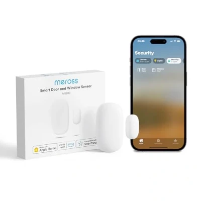Imagen de Meross Sensor de Puerta WiFi, Mini Inteligente para Ventana Puerta, Requiere Hub, Compatible con Apple Home, Alexa y Google Alarma Antirrobo Domótica