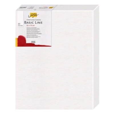 Imagen de KREUL 645070 Solo Goya Lienzo 3D Basic Line, Bastidor 50 x 70 cm, Profundidad Extra Aprox. 3,8 100 imprimado 4 Veces, Ideal para óleo, acrílico y Gouache, Algodón, White