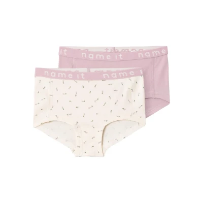Imagen de Name it Nkfhipster Floral 2 PACK Culotte para niños, Talla: 116, Buttercream