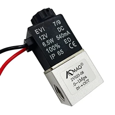 Imagen de Válvula solenoide eléctrica Aire Agua Electroválvula 12V DC PT 1/4&quot; electromagnética normalmente cerrada