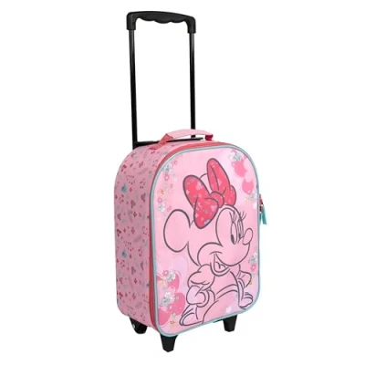 Imagen de Undercover Trolley Infantil Minnie Mouse Espacioso Compartimento Principal Ideal compañero de Viaje Barra telescópica Ajustable y Fija